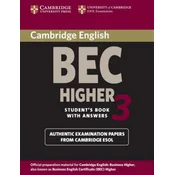 Cambridge BEC Higher 3 Students Book with Answers