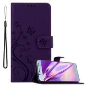 Cadorabo CADORABO Samsung Galaxy J5 2017 v klasična temno modra - ovitek v cvetličnem dizajnu z magnetnim zapiranjem, stoječo funkcijo in režami za kartice, (20564370)