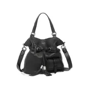 Lancel Vrečasta torba Lancel Sac Seau M 1Er Flirt Noir/Argent črna