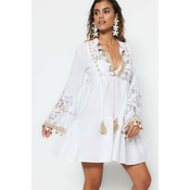 Ženska haljina Trendyol Embroidered Tassel Detail