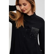 Shirt with decorative stones