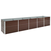 Visoka greda pocinkano jeklo 400x80x45 cm rjava