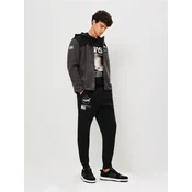 Sinsay - Tapered fit pantalone NASA - crno
