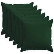 vidaXL Prevleka za blazino 6 pcs HOUTEN Temno zelena 55 x 55 cm