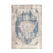 Kayoom RAVNO TKANA PREPROGA Vintage 8400 Creme / Blau   140/200 cm  potiskano modra, krem barve