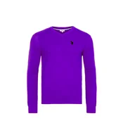 U.S. Polo ASSN. V-izrez ljubicasti džemper