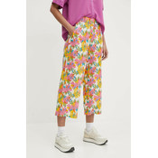 Lanene hlače Picture Tylita boja: ružičasta, ravni kroj, visoki struk, WJS025