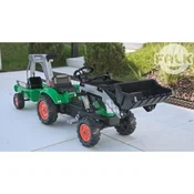 Falk Šliapajući traktor 2051N Farmland s utovarivačem, rovokopačem i prikolicom