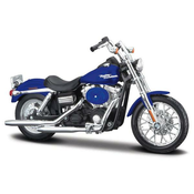 Maisto - HD - Motocikel - 2006 Dyna Street Bob, kovinsko modra, serija 44, blister škatla, 1:18