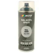 Industrijski akrilni lak sprej RAL HG 400ml Motip - RAL 6009 smrekovo zelena