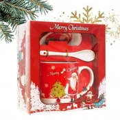 shumee ECARLA Božična skodelica s krožnikom in žličko v škatli KB19WZ1 400ml