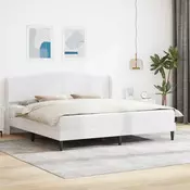 Krevetna konstrukcija Bijela 180 x 200 cm Umjetna koža