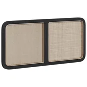 Vidaxl Vzglavje z vzglavjem Črna 120 x 55 x 3 cm Ratan