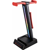 Stojalo za slušalke Vinson N1 Dual-Balance z RGB - Črna