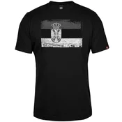 011Shop Muška majica kratkih rukava Zastava siva, Crna