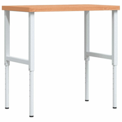 Radni stol 100x60x(73-99,5) cm od masivne bukovine pravokutni