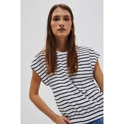 Marisse Womens T-Shirt L-Ts-3825 White_Black
