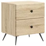 vidaXL Nočna omarica Sonoma hrast 43 x 34,5 x 47,5 cm Inženirski les