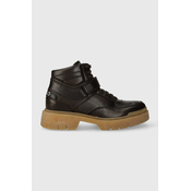 Kožne cipele HUGO Denzel za muškarce, boja: smeđa, 50503641