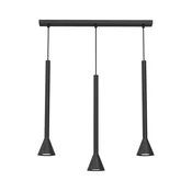 Luster na sajli MAZZO 3xGU10/8W/230V crne boje