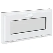 Vidaxl Okno za klet RISOR 80 x 40 cm PVC in steklo Antracit