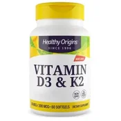 Healthy Origins - Vitamin D3 & K2, 60 kapsul