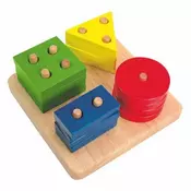 Puzzle osnovni oblici na dasci Woody 90264
