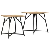 Set pomocnih stolica 2 pcs Umjetnicki hrast i crna