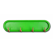 Obešalnik 17x4,2x0,6cm 4 kavlji plastika + kovina