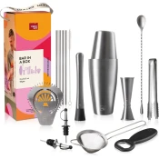 Barmenski set Vacu Vin Cocktail Set Bar 9 x 9 x 21,2 cm 3 elementy boja: višebojna