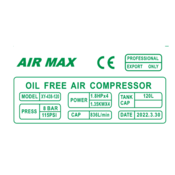 AirMax AirMax Tihi brezoljni kompresor 120l