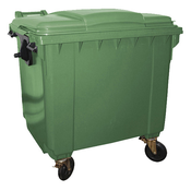 Plasticni kontejner 1100l ravan poklopac zelena 6011-10