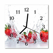 tulup.si Steklena kvadratna ura Strawberry 30x30 cm