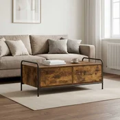 vidaXL Klubska miza Dimljen hrast 99,5 x 49 x 41 cm Inženirski les