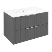 CIRASA Vanity Unit 79,8x52x46cm, carina strip - Črna - 79,8x52x46 cm - Sapho - CIRASA - 24 - MDF/laminat - 798 - 520 - 460 - 14