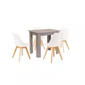 Jedilni set Amina 4+1 bela-jork hrast
