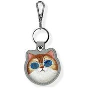 slomart Etui Nimmy Glasses Cool Cat na lokalizator - sivo