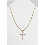 Necklace with cross - gold color