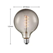 Lucande LED žarnica E27 G125 4 W dim 1.800 K z možnostjo zatemnitve - Steklo