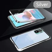 Srebrn MAGNETNI ovitek 360° (Xiaomi Redmi Note 10 Pro)