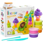 TM Toys Komplet modelirne gline Hey Clay, dodatki za sladoled HCL15029, 1 kos.