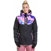 Meatfly Kirsten Womens SNB and Ski Jacket Peach Aquarel/Black S