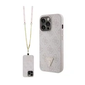 Ovitek Guess Crossbody 4G Metal Logo za iPhone 13 Pro / 13 - roza