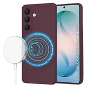 Silikonski ovitek Techsuit SoftFlex MagSafe za Samsung Galaxy S26 Plus - temno rdeč