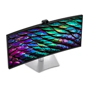 DELL Pro 34 Monitor P3426WEB, 34,1-palčni WQHD ukrivljen IPS LED zaslon z HDMI, DP, 6x USB, 1x USB-C s 90W PD, RJ-45, spletno kamero in zvočniki, 3YPPG AE