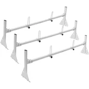 VEVOR Strešni nosilec za lestev Van, 3 palice, 1630x200x420 mm, nastavljiv, nosilnost 340 kg