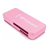 Čitalec kartic Transcend RDF5 roza, USB A 3.1 -- SD, microSD