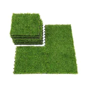 Komplet 11 kosov umetne trave 30x30 cm, 20 mm, zelena