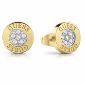 Guess Pozlačeni uhani s Swarovski UBE78023