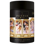 PUZZLE 1000 KOS TUBA ART.1 ALFONS MUCHA ŠTIRI LETNE ČASE INTERDRUK